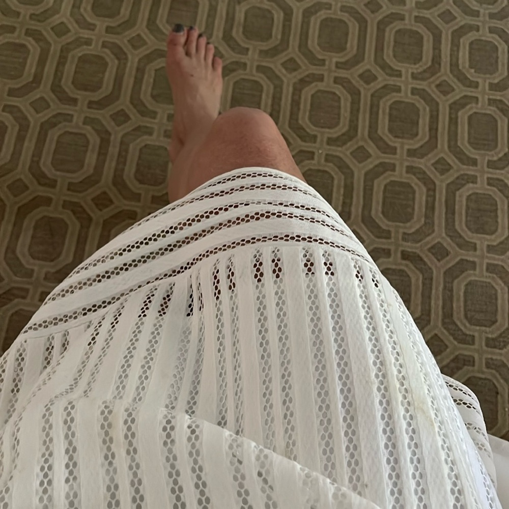 New with tag J Crew gorgeous linear eyelet  White Skirt
